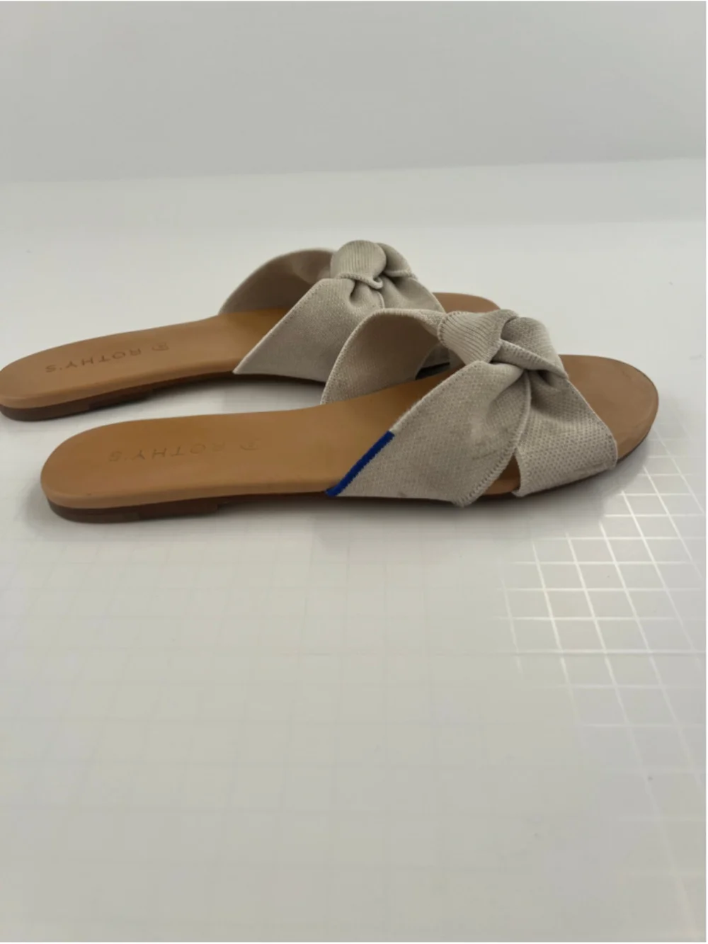 Rothy's The Knot slide sandal Cream 7.5 - Picture 3 of 5